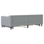 Casa si Gradina - Mobilier - Paturi si accesorii - Paturi - Pat de zi cu extensie si sertare, gri deschis, 90x190cm, textil - Infinity.ro
