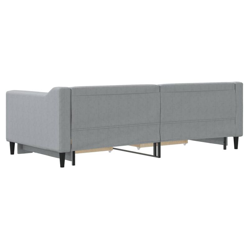Casa si Gradina - Mobilier - Paturi si accesorii - Paturi - Pat de zi cu extensie si sertare, gri deschis, 90x190cm, textil - Infinity.ro