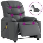 Ingrijire personala si Cosmetice - Sanatate si wellness - Articole wellness - Fotolii de masaj - Fotoliu de masaj electric rabatabil, gri, piele ecologica - Infinity.ro