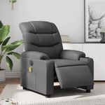 Ingrijire personala si Cosmetice - Sanatate si wellness - Articole wellness - Fotolii de masaj - Fotoliu de masaj electric rabatabil, gri, piele ecologica - Infinity.ro