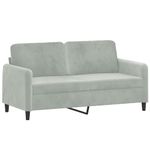 Casa si Gradina - Mobilier - Canapele si coltare - Canapele - Canapea cu 2 locuri, gri deschis, 140 cm, catifea - Infinity.ro
