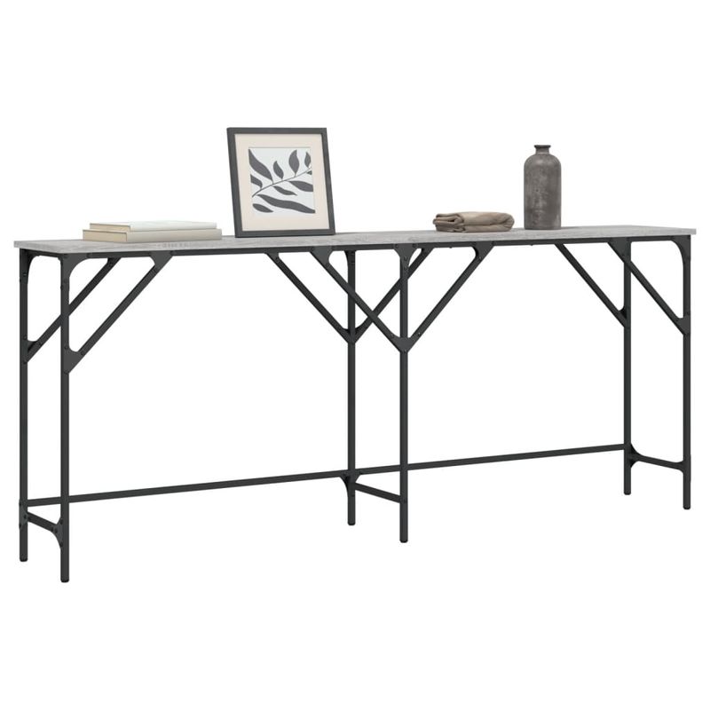Casa si Gradina - Mobilier - Comode si corpuri - Console - Masuta consola, gri sonoma, 180x29x75 cm, lemn prelucrat - Infinity.ro