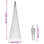 Casa si Gradina - Decoratiuni - Decoratiuni de sezon - Lumina brad de Craciun pe catarg, 1534 LED-uri, alb rece 500 cm - Infinity.ro