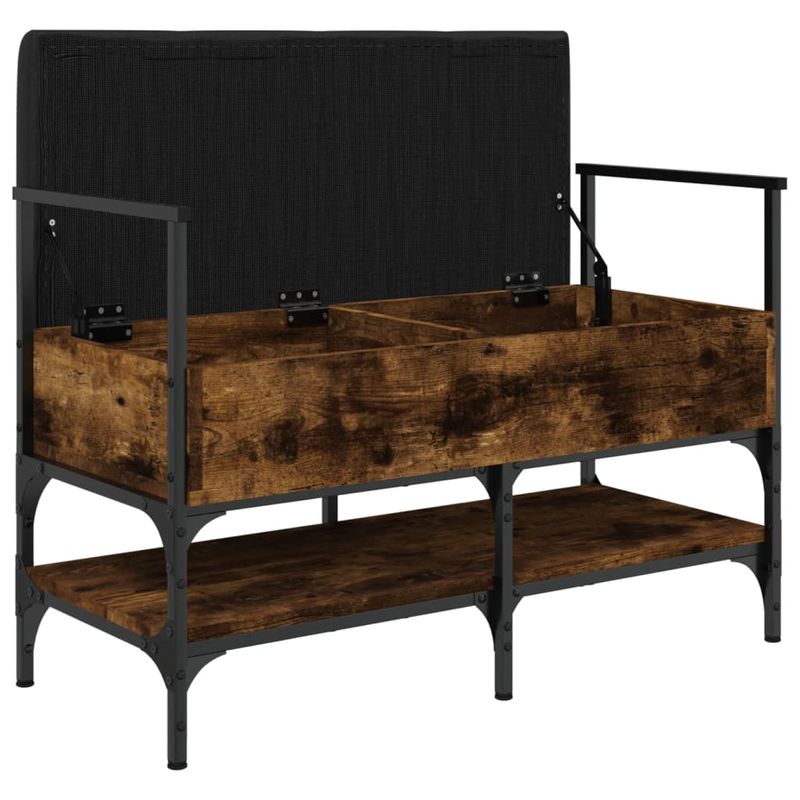 Casa si Gradina - Mobilier - Organizare si depozitare - Bancute - Banca de pantofi, stejar fumuriu 85,5x42x57,5 cm lemn prelucrat - Infinity.ro