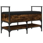 Casa si Gradina - Mobilier - Organizare si depozitare - Bancute - Banca de pantofi, stejar fumuriu 85,5x42x57,5 cm lemn prelucrat - Infinity.ro