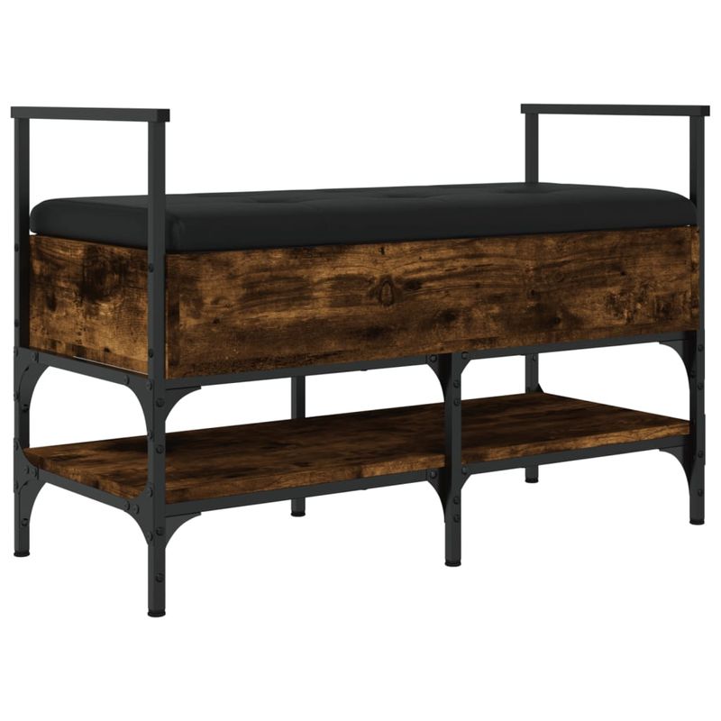 Casa si Gradina - Mobilier - Organizare si depozitare - Bancute - Banca de pantofi, stejar fumuriu 85,5x42x57,5 cm lemn prelucrat - Infinity.ro