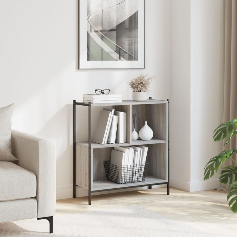 Casa si Gradina - Mobilier - Biblioteci si rafturi - Biblioteci - Biblioteca, gri sonoma, 72x28x77,5 cm, lemn prelucrat - Infinity.ro