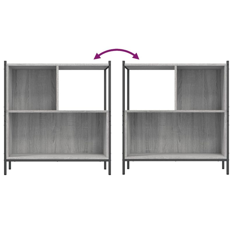 Casa si Gradina - Mobilier - Biblioteci si rafturi - Biblioteci - Biblioteca, gri sonoma, 72x28x77,5 cm, lemn prelucrat - Infinity.ro