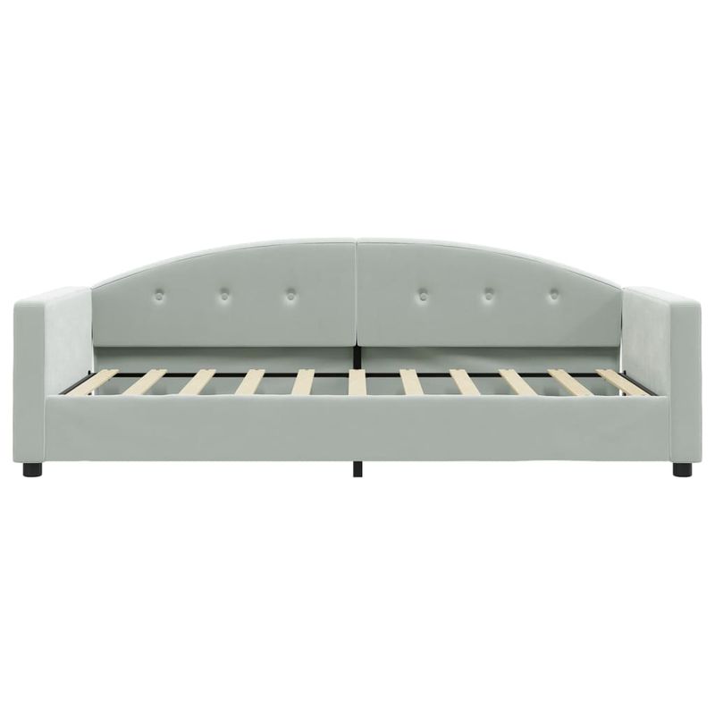 Casa si Gradina - Mobilier - Paturi si accesorii - Paturi - Cadru de pat, gri deschis, 80x200 cm, catifea - Infinity.ro