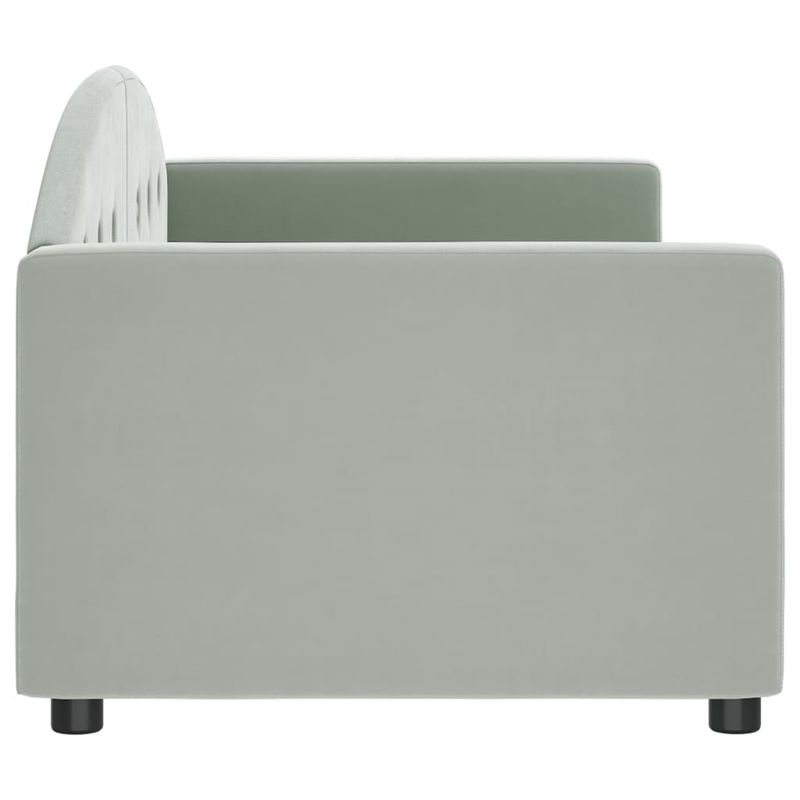 Casa si Gradina - Mobilier - Paturi si accesorii - Paturi - Cadru de pat, gri deschis, 80x200 cm, catifea - Infinity.ro