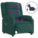 Ingrijire personala si Cosmetice - Sanatate si wellness - Articole wellness - Fotolii de masaj - Fotoliu electric de masaj rabatabil, verde inchis, textil - Infinity.ro