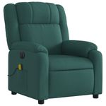 Ingrijire personala si Cosmetice - Sanatate si wellness - Articole wellness - Fotolii de masaj - Fotoliu electric de masaj rabatabil, verde inchis, textil - Infinity.ro