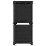Casa si Gradina - Mobilier - Biblioteci si rafturi - Biblioteci - Raft expunere, 5 cuburi, negru, 103x30x72,5 cm, material textil - Infinity.ro