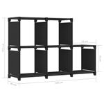 Casa si Gradina - Mobilier - Biblioteci si rafturi - Biblioteci - Raft expunere, 5 cuburi, negru, 103x30x72,5 cm, material textil - Infinity.ro