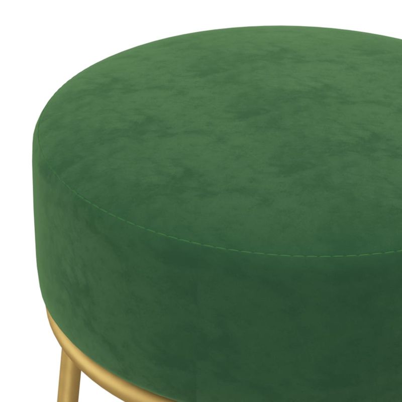 Casa si Gradina - Mobilier - Scaune si fotolii - Scaune - Taburet rotund, verde muștar, catifea - Infinity.ro