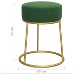Casa si Gradina - Mobilier - Scaune si fotolii - Scaune - Taburet rotund, verde muștar, catifea - Infinity.ro
