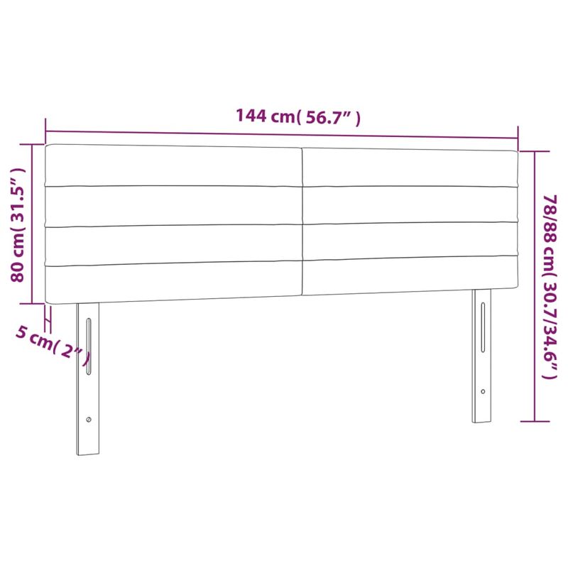 Casa si Gradina - Mobilier - Paturi si accesorii - Accesorii paturi - Tablii de pat, 2 buc, roz, 72x5x78/88 cm, catifea - Infinity.ro