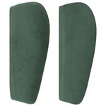 Casa si Gradina - Mobilier - Paturi si accesorii - Accesorii paturi - Tablie de pat cu aripioare verde inchis 183x23x78/88 cm catifea - Infinity.ro