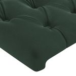 Casa si Gradina - Mobilier - Paturi si accesorii - Accesorii paturi - Tablie pat cu aripioare verde inchis 163x16x118/128 cm catifea - Infinity.ro