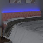Casa si Gradina - Mobilier - Paturi si accesorii - Accesorii paturi - Tablie de pat cu LED, roz, 180x7x78/88 cm, catifea - Infinity.ro