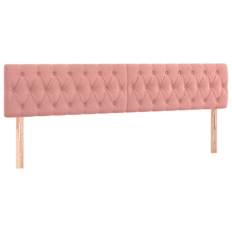 Casa si Gradina - Mobilier - Paturi si accesorii - Accesorii paturi - Tablie de pat cu LED, roz, 180x7x78/88 cm, catifea - Infinity.ro