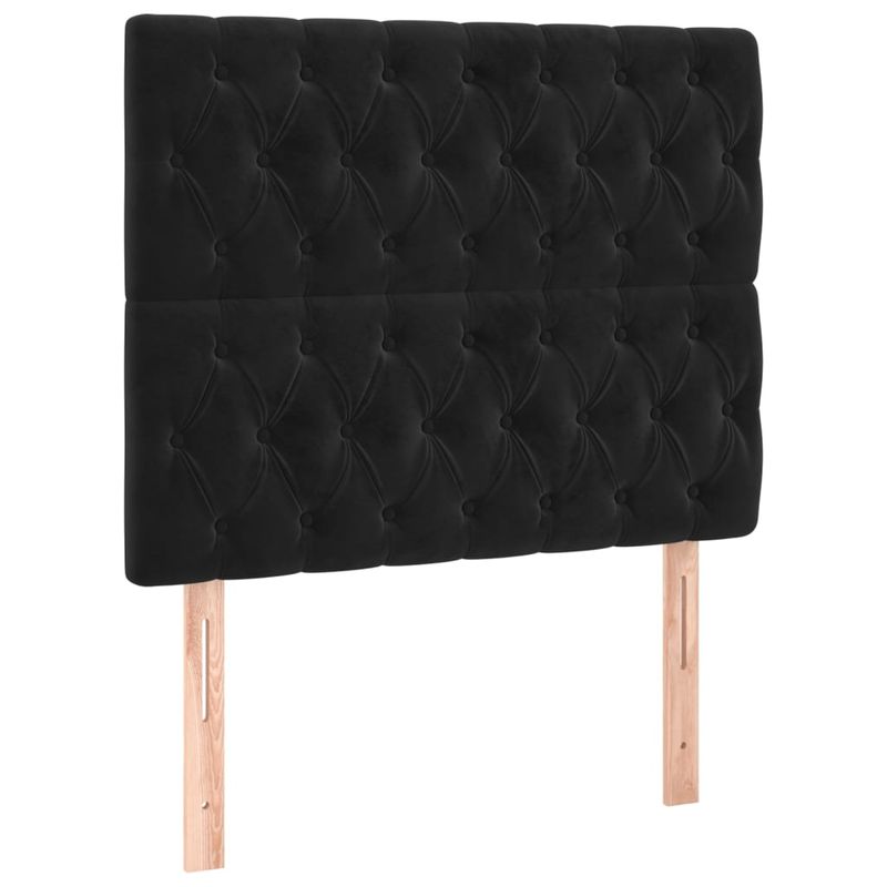 Casa si Gradina - Mobilier - Paturi si accesorii - Paturi - Pat box spring cu saltea, negru, 90x190 cm, catifea - Infinity.ro
