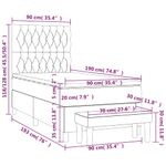 Casa si Gradina - Mobilier - Paturi si accesorii - Paturi - Pat box spring cu saltea, negru, 90x190 cm, catifea - Infinity.ro