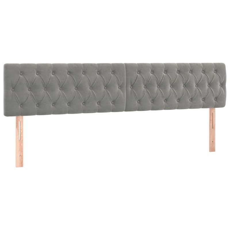 Casa si Gradina - Mobilier - Paturi si accesorii - Paturi - Pat box spring cu saltea, gri deschis, 180x200 cm, catifea - Infinity.ro