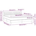 Casa si Gradina - Mobilier - Paturi si accesorii - Paturi - Pat box spring cu saltea, gri deschis, 180x200 cm, catifea - Infinity.ro