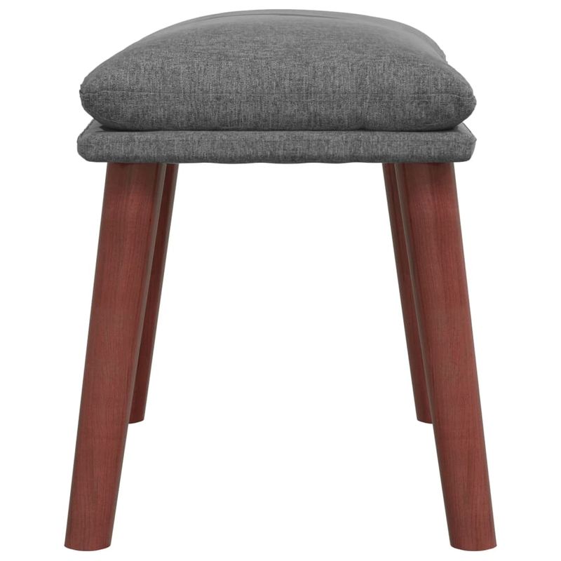 Casa si Gradina - Mobilier - Scaune si fotolii - Fotolii - Fotoliu de relaxare cu taburet, gri deschis, textil - Infinity.ro