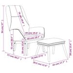 Casa si Gradina - Mobilier - Scaune si fotolii - Fotolii - Fotoliu de relaxare cu taburet, gri deschis, textil - Infinity.ro