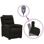 Casa si Gradina - Mobilier - Scaune si fotolii - Fotolii - Fotoliu cu ridicare, negru, material textil - Infinity.ro