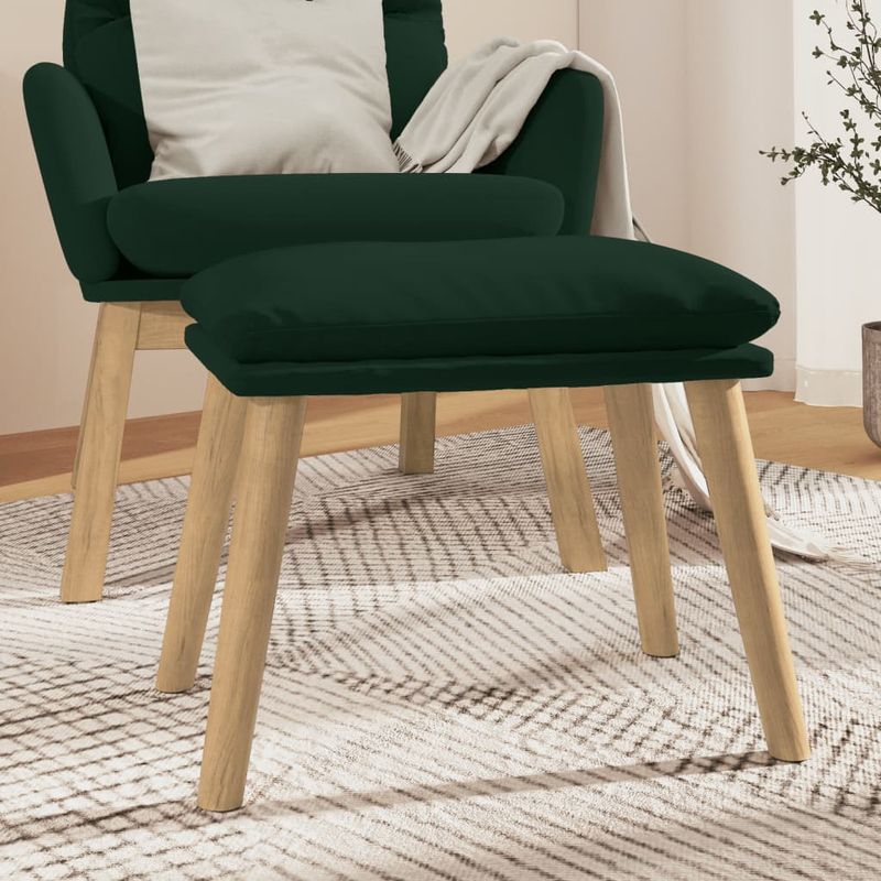 Casa si Gradina - Mobilier - Scaune si fotolii - Tabureti - Taburet, verde inchis, 45x29,5x35 cm, catifea - Infinity.ro