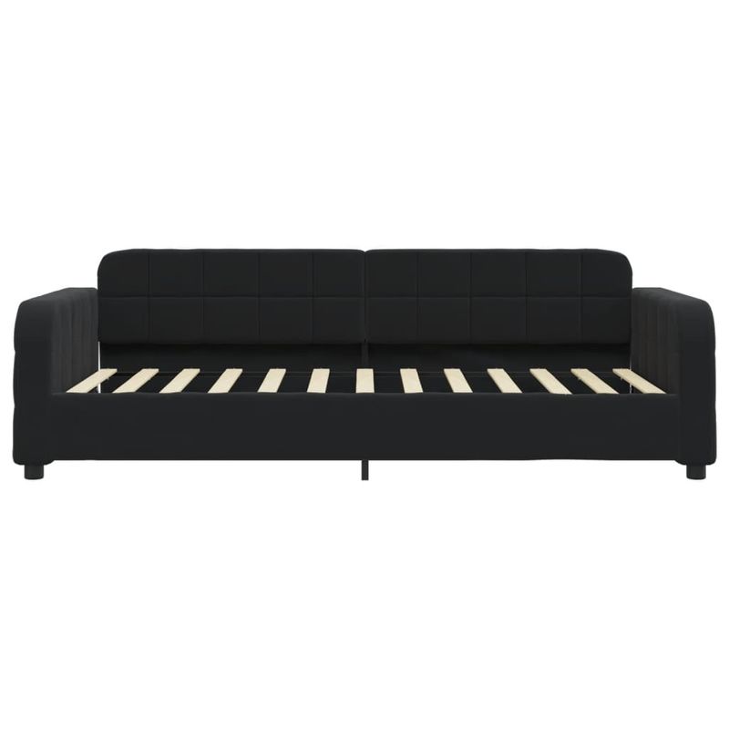 Casa si Gradina - Mobilier - Paturi si accesorii - Paturi - Pat de zi, negru, 100x200 cm, catifea - Infinity.ro
