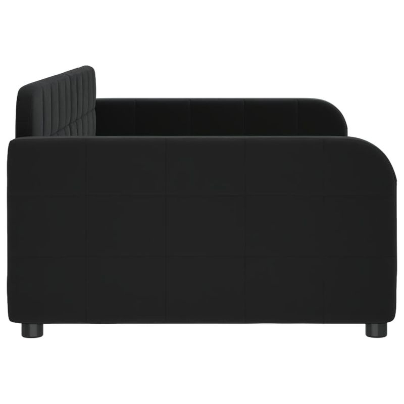 Casa si Gradina - Mobilier - Paturi si accesorii - Paturi - Pat de zi, negru, 100x200 cm, catifea - Infinity.ro