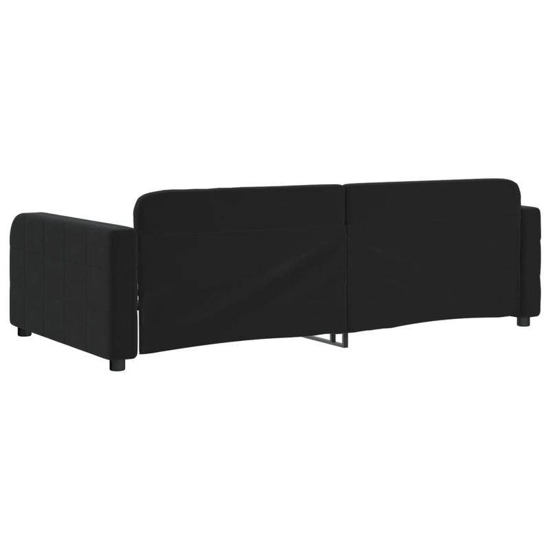 Casa si Gradina - Mobilier - Paturi si accesorii - Paturi - Pat de zi, negru, 100x200 cm, catifea - Infinity.ro