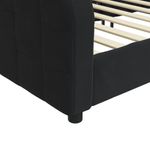 Casa si Gradina - Mobilier - Paturi si accesorii - Paturi - Pat de zi, negru, 100x200 cm, catifea - Infinity.ro
