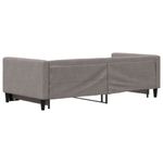 Casa si Gradina - Mobilier - Paturi si accesorii - Paturi - Pat de zi cu extensie, gri taupe, 90x200 cm, textil - Infinity.ro