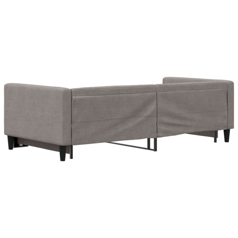 Casa si Gradina - Mobilier - Paturi si accesorii - Paturi - Pat de zi cu extensie, gri taupe, 90x200 cm, textil - Infinity.ro