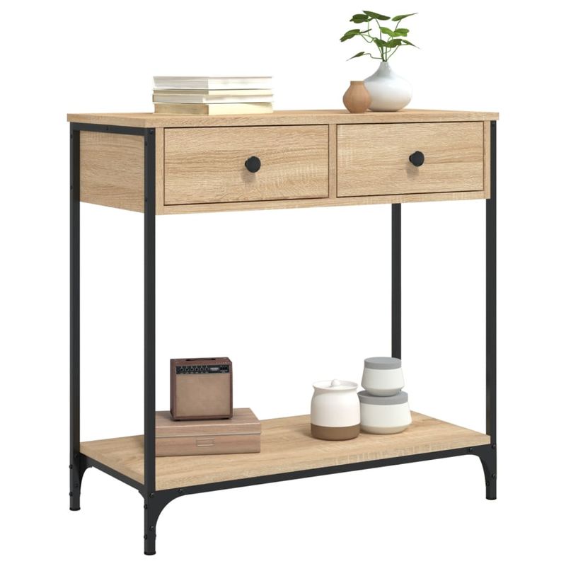 Casa si Gradina - Mobilier - Comode si corpuri - Console - Masa consola, stejar sonoma, 75x34,5x75 cm, lemn prelucrat - Infinity.ro