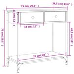 Casa si Gradina - Mobilier - Comode si corpuri - Console - Masa consola, stejar sonoma, 75x34,5x75 cm, lemn prelucrat - Infinity.ro