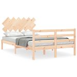 Casa si Gradina - Mobilier - Paturi si accesorii - Paturi - Cadru de pat cu tablie single mic, 120x200 cm, lemn masiv - Infinity.ro