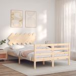 Casa si Gradina - Mobilier - Paturi si accesorii - Paturi - Cadru de pat cu tablie single mic, 120x200 cm, lemn masiv - Infinity.ro