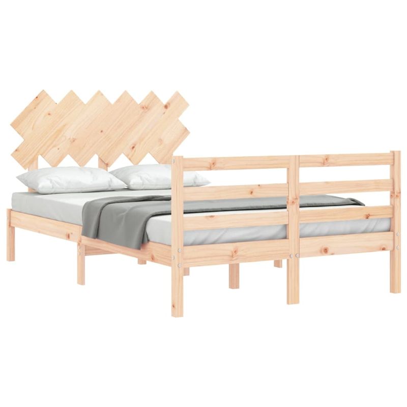 Casa si Gradina - Mobilier - Paturi si accesorii - Paturi - Cadru de pat cu tablie single mic, 120x200 cm, lemn masiv - Infinity.ro