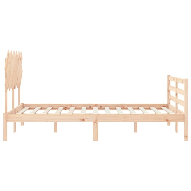 Casa si Gradina - Mobilier - Paturi si accesorii - Paturi - Cadru de pat cu tablie single mic, 120x200 cm, lemn masiv - Infinity.ro