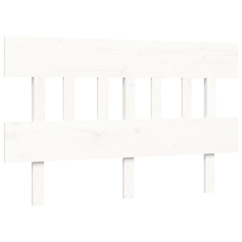 Casa si Gradina - Mobilier - Paturi si accesorii - Paturi - Cadru de pat cu tablie single mic, alb, 120x200 cm, lemn masiv - Infinity.ro