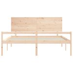 Casa si Gradina - Mobilier - Paturi si accesorii - Paturi - Cadru de pat senior cu tablie single mic, 200x200 cm, lemn masiv - Infinity.ro