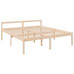 Casa si Gradina - Mobilier - Paturi si accesorii - Paturi - Cadru de pat senior cu tablie single mic, 200x200 cm, lemn masiv - Infinity.ro