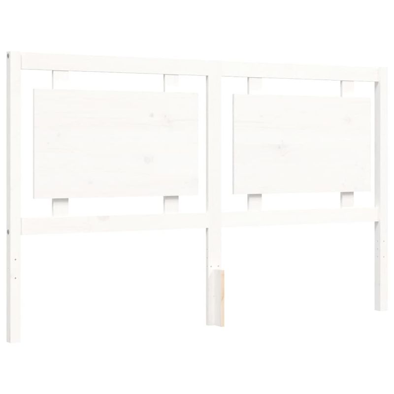 Casa si Gradina - Mobilier - Paturi si accesorii - Paturi - Cadru de pat cu tablie single mic, alb, 160x200 cm, lemn masiv - Infinity.ro