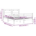 Casa si Gradina - Mobilier - Paturi si accesorii - Paturi - Cadru de pat cu tablie single mic, alb, 160x200 cm, lemn masiv - Infinity.ro